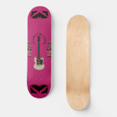 Als lammeren naar de slacht (roze schedel kroon) skateboard (Voorkant)