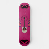 Als lammeren naar de slacht (roze schedel kroon) skateboard (Voorkant)