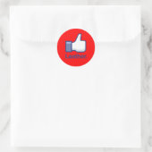 Als Leer Ronde Sticker (Tas)