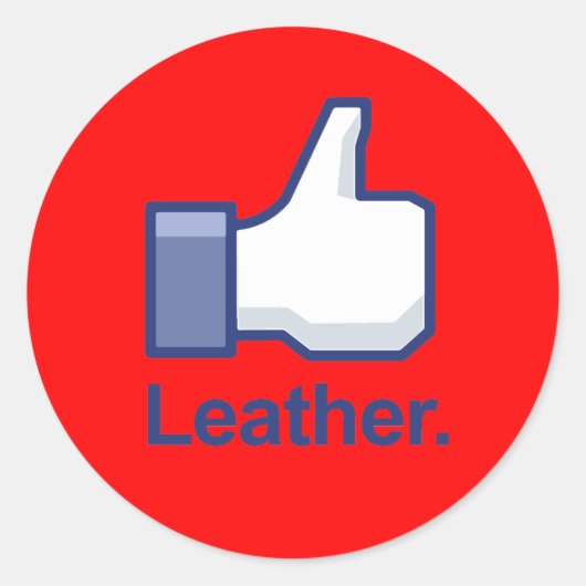 Als Leer Ronde Sticker (Voorkant)
