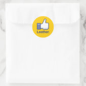 Als Leer Ronde Sticker (Tas)