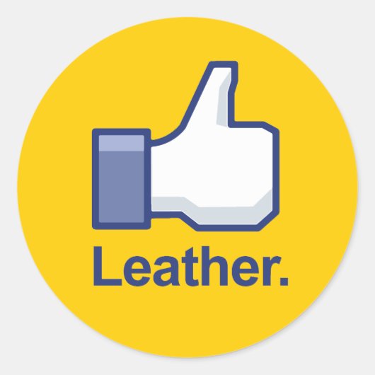 Als Leer Ronde Sticker (Voorkant)