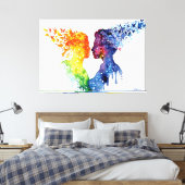 als liefde je slagvlinder geeft canvas afdruk (Insitu (Slaapkamer))