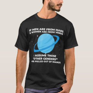 Als Mannen van Mars zijn en vrouwen van Venus uit T-shirt