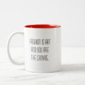 "Als mensen staren, maak het hun tijd waard!" Tweekleurige Koffiemok (Links)