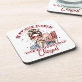 Als mijn boek open is… bier onderzetter (Linkerzijde)