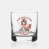 Als mijn boek open is… whisky glas (Achterkant)