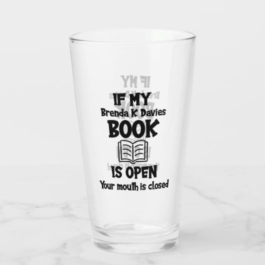 Als mijn Brenda K Davies Book open is Glas (Achterkant)