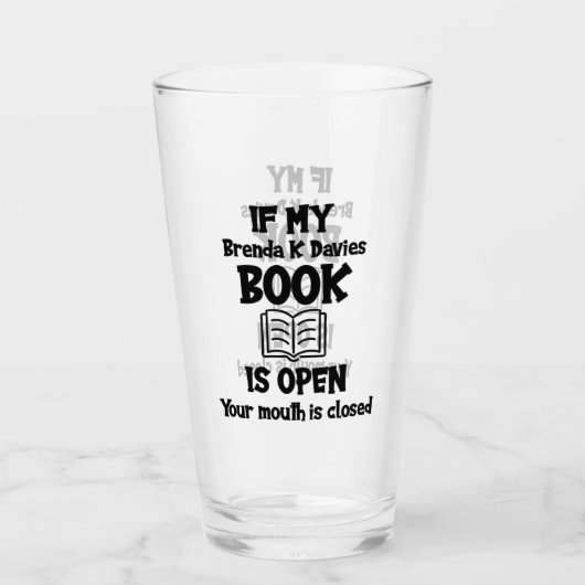 Als mijn Brenda K Davies Book open is Glas (Voorkant)