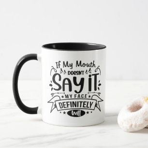 Als mijn mond niet zegt dat het grappige koffie-Mo Mok