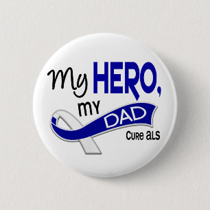 ALS Mijn vader Mijn Hero 42 Ronde Button 5,7 Cm