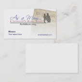 Als moeder... Visitekaartje Contactkaartje (Voorkant / Achterkant)