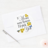 Als moeders waren bloemen ID Pick You - Cadeau voo Ronde Sticker (Envelop)