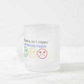 Als Momma geen vrolijk Gezegde met glimlach Matglas Koffiemok (Voorkant links)