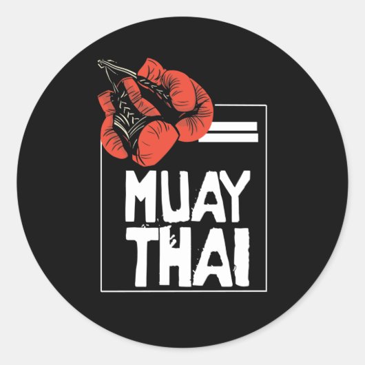 Als Muay Thai je leven is Ronde Sticker (Voorkant)