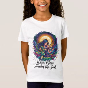 Als muziek de ziel raakt – Viool kunst T-shirt