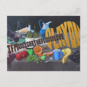 Als Muziek Het Eten Van De Liefde Is Briefkaart