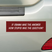 Als Obama het antwoord was.... Bumpersticker (Op auto)