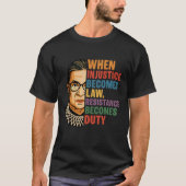 Als onrecht wet wordt, wordt verzet een plicht t-shirt (Voorkant)