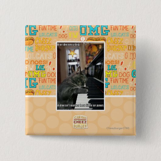 Als onze droom groot is vierkante button 5,1 cm (Voorkant)