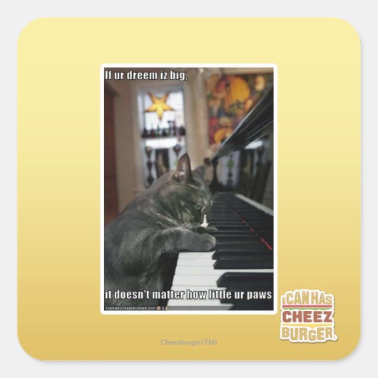 Als onze droom groot is vierkante sticker (Voorkant)