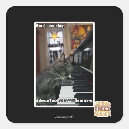 Als onze droom groot is vierkante sticker (Voorkant)