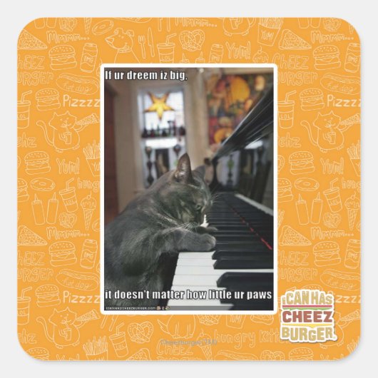 Als onze droom groot is vierkante sticker (Voorkant)