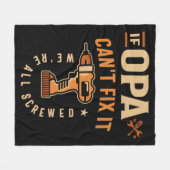 Als Opa Cant repareren het grappige klusjesman opa Fleece Deken (Voorkant (Horizontaal))