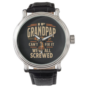 Als opa kan repareren het grappige klusjesman opa horloge