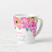 Als Overgrootmoeder waren bloemen gedicht  bloemen Latte Mok (Rechterhoek)