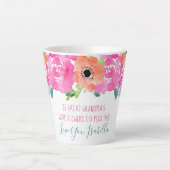 Als Overgrootmoeder waren bloemen gedicht  bloemen Latte Mok (Voorkant)