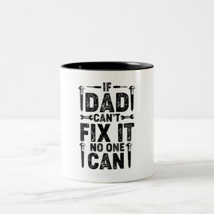 Als papa het niet kan oplossen, of Vaderdag koffie Tweekleurige Koffiemok