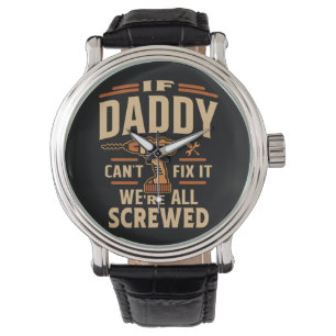 Als papa kan repareren het grappige klusjesman opa horloge