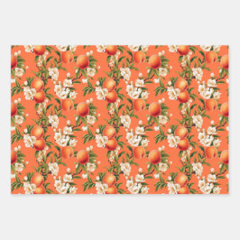  als perzik, perzik fuzz thema cadeau inpakpapier vel