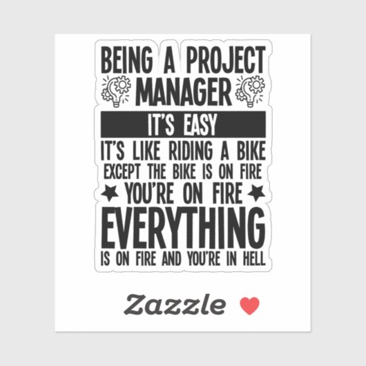 Als projectmanager is het gemakkelijk om te bellen sticker (Vel)