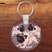 Als Pugs Vliegen Sleutelhanger (Voorkant)