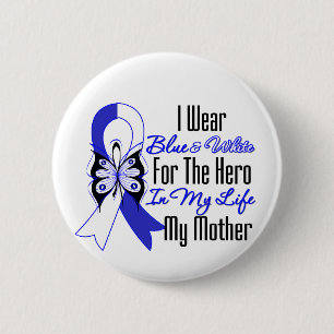 ALS Ribbon Hero in Mijn leven Mijn moeder Ronde Button 5,7 Cm