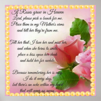 Als Rozen in de hemel groeien, kies dan een plekje Poster