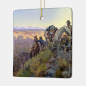 “Als schaduwen de dood aankondigen” van Charles M Keramisch Ornament (Links)