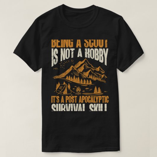 Als scout is het een post-apocalyptische overlevin t-shirt (Design voorkant)