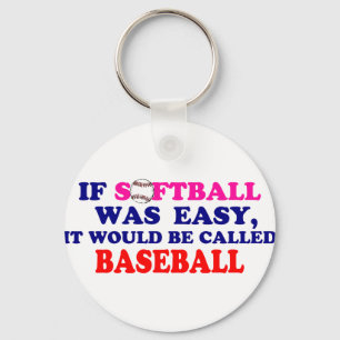 Als Softball makkelijk was.... Sleutelhanger