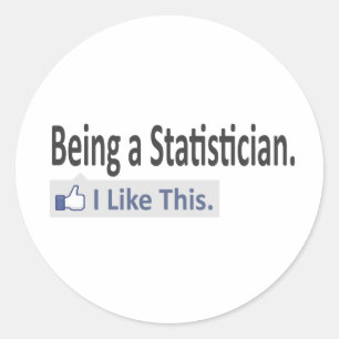 Als statisticus... Ik vind dit leuk Ronde Sticker