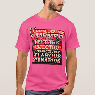 Als strafrechtadvocaat maak ik bezwaar retro t-shirt