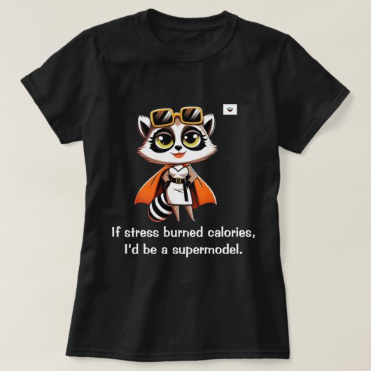 Als stress calorieën verbrandt t-shirt (Design voorkant)