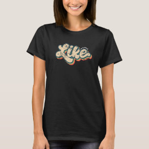 Als T-shirt vintage look slang jaren 70 kostuum of