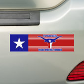 Als Texas Herfsten, Herfsten Texas vooruit Bumpersticker (Op auto)