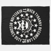 ALS TIRANNIE DE WET WORDT FLEECE DEKEN (Voorkant (Horizontaal))