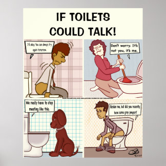 Als toiletten kunnen praten poster