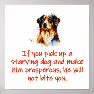 Als u denkt dat honden zielen hebben poster
