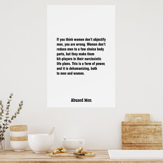 Als u denkt dat vrouwen geen bezwaar hebben tegen  poster (Keuken)